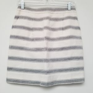 J. Crew Salon Mini Skirt Striped Size 6